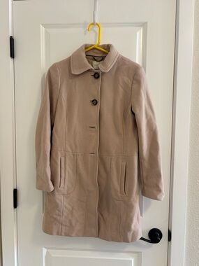 Banana Republic Women's Taupe Wool-Blend Single-Breasted Coat